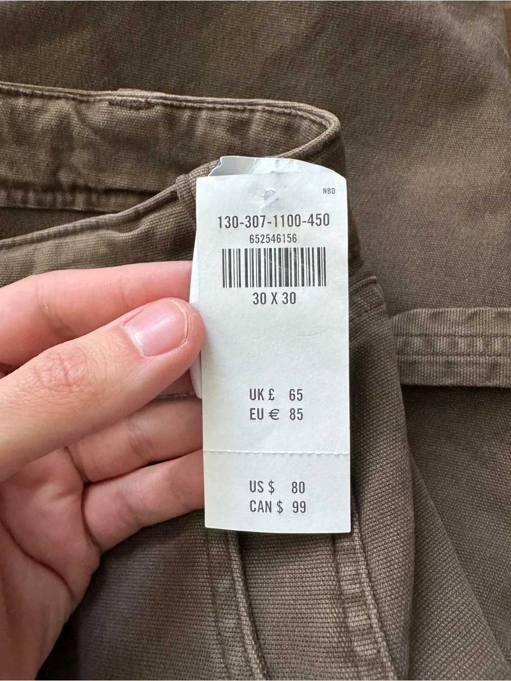 Abercrombie & Fitch Stretch 90s Straight Dark Brown Men’s A&F Jeans 30x30 NWT